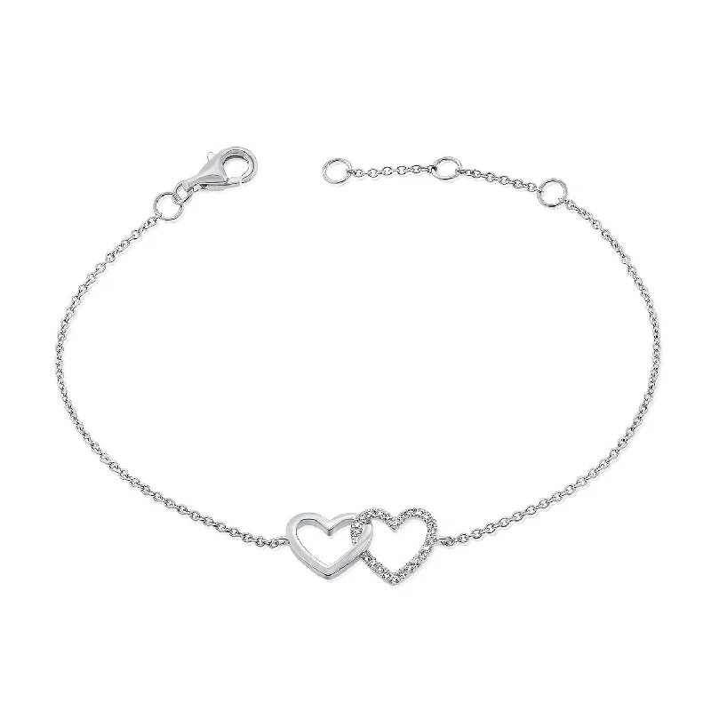 14K GOLD DIAMOND TOVA HEART BRACELET