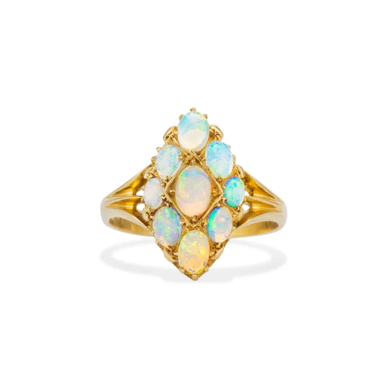 Edwardian Opal Navette Ring