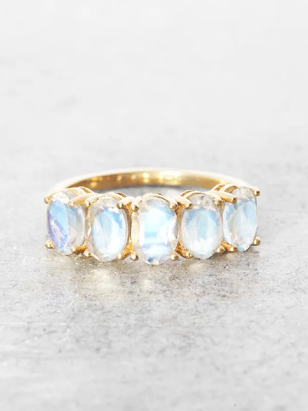 14K Mystic Moonstone Portal Ring