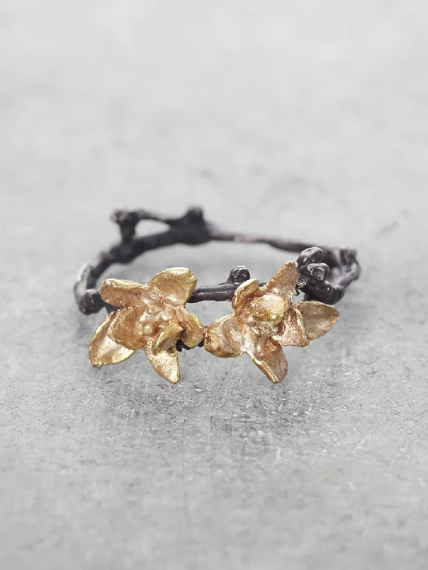 14K Jasmine Double Blossom Ring