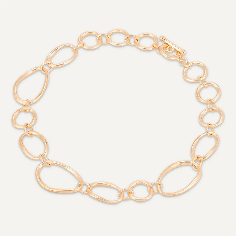 Geometric Hoops Short Necklace In Gold-Tone