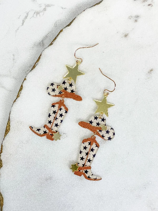 Starry Cowboy Dangle Earrings