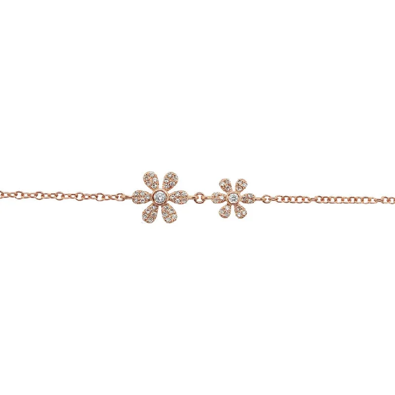 14K GOLD DIAMOND CHLOE FLOWER BRACELET