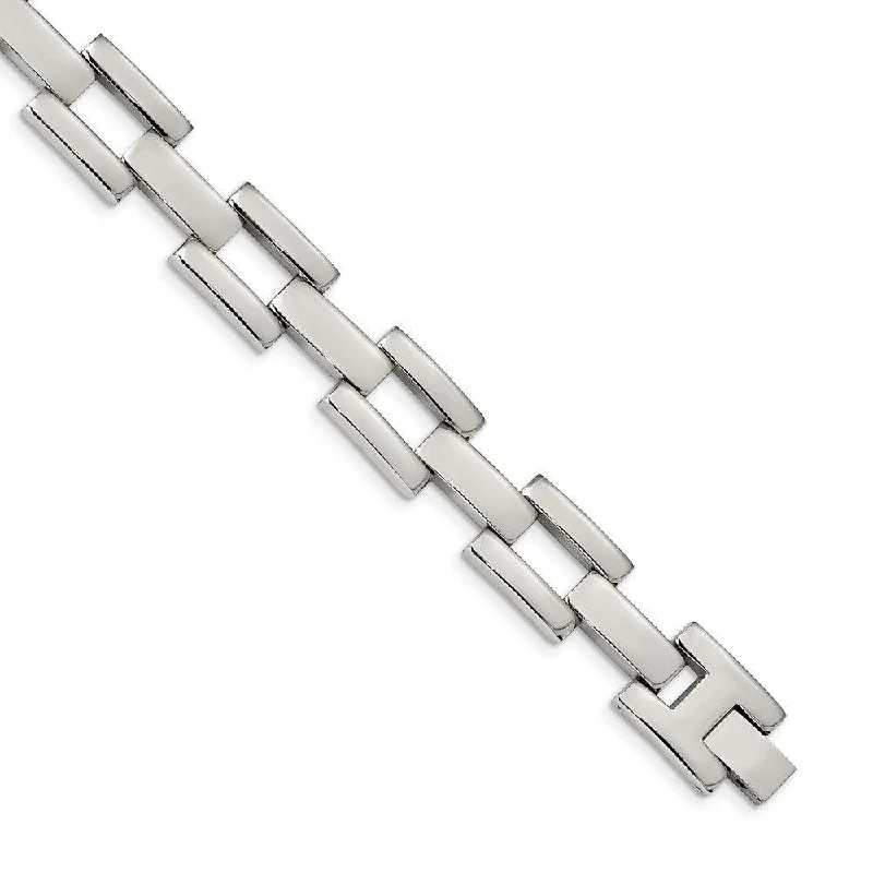 Stainless Steel Polished Open Link 8.5 inch Bracelet