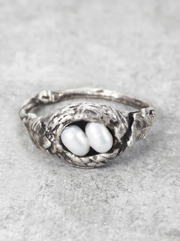 Freshwater Pearl Bird Nest Ring