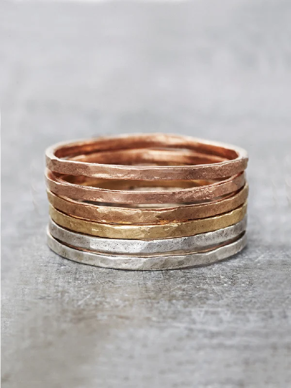 Hammered Stacking Rings