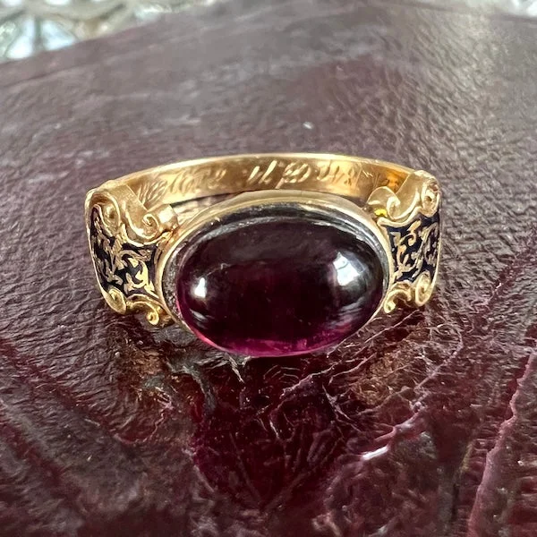 Georgian Garnet Mourning Ring