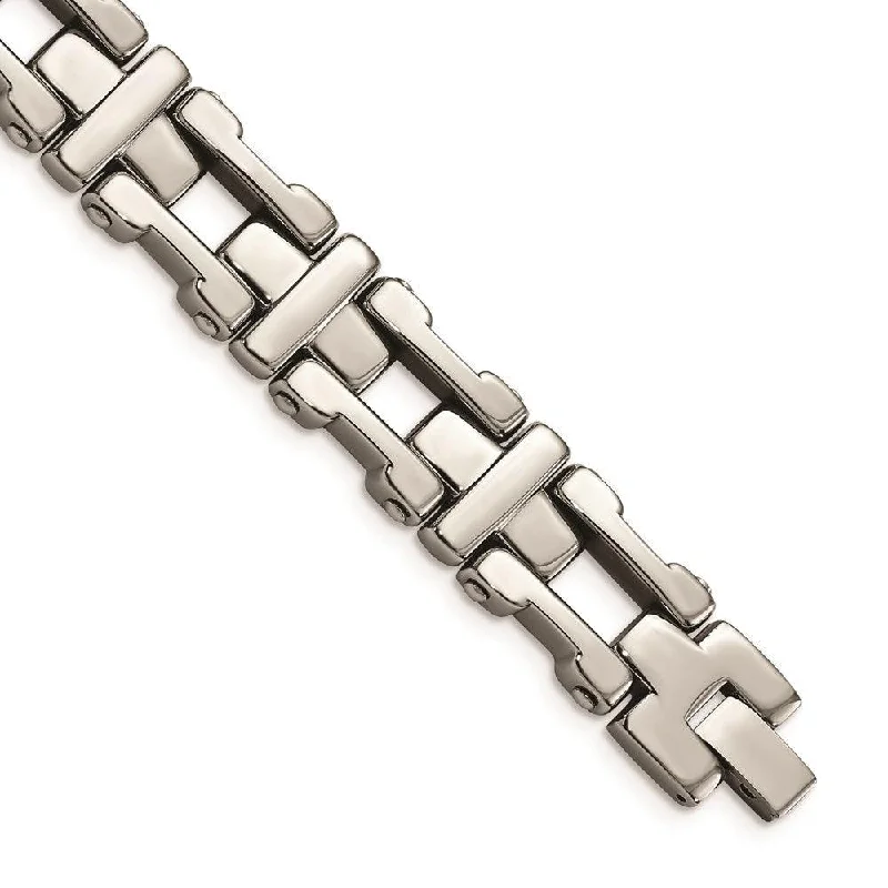 Stainless Steel Polished 8.5in. Bracelet