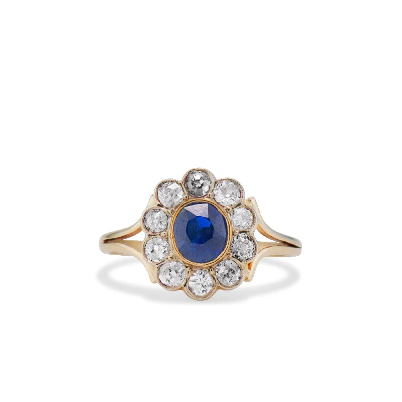 Petite Sapphire Cluster Ring