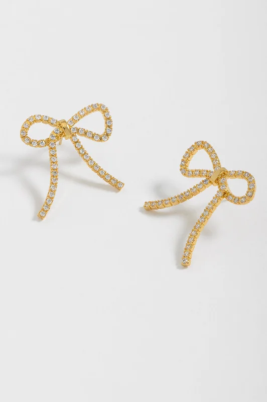 Bow Tennis Chain Earrings