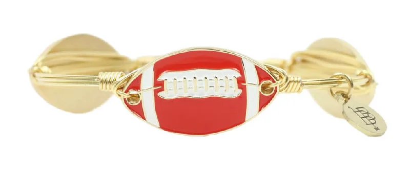 The Football Bangle Bracelet - Red