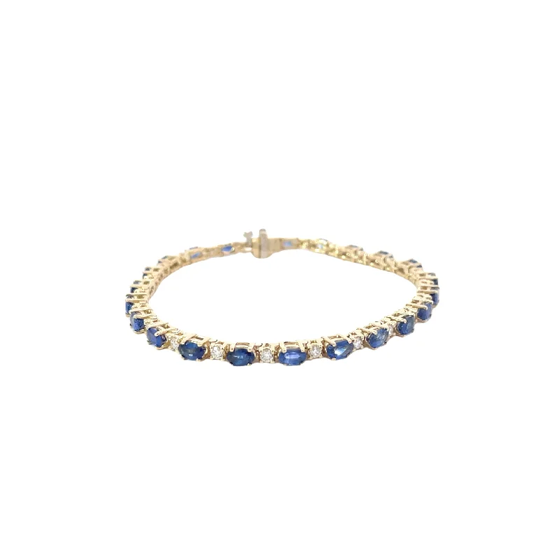 Diamond Sapphire Tennis Bracelet