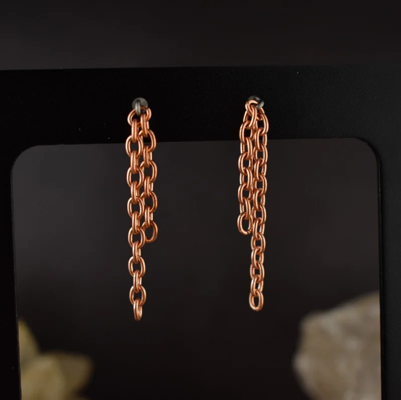 Copper Chain Post Earrings | Limited Edition