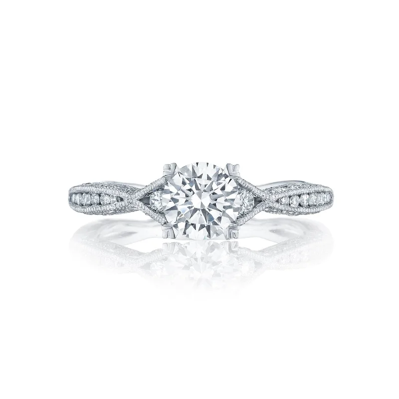 Tacori Platinum Classic Crescent Diamond Semi-Mount Engagement Ring (Setting Only)