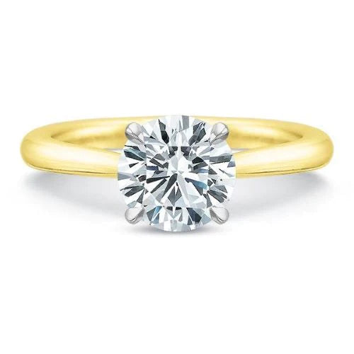 NEW AIRE CATHEDRAL 18K YELLOW GOLD SOLITAIRE ENGAGEMENT RING (SETTING ONLY)