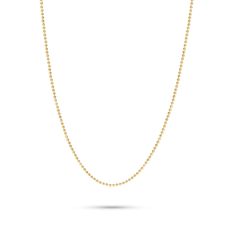 Small Beaded Gold Chain Necklace