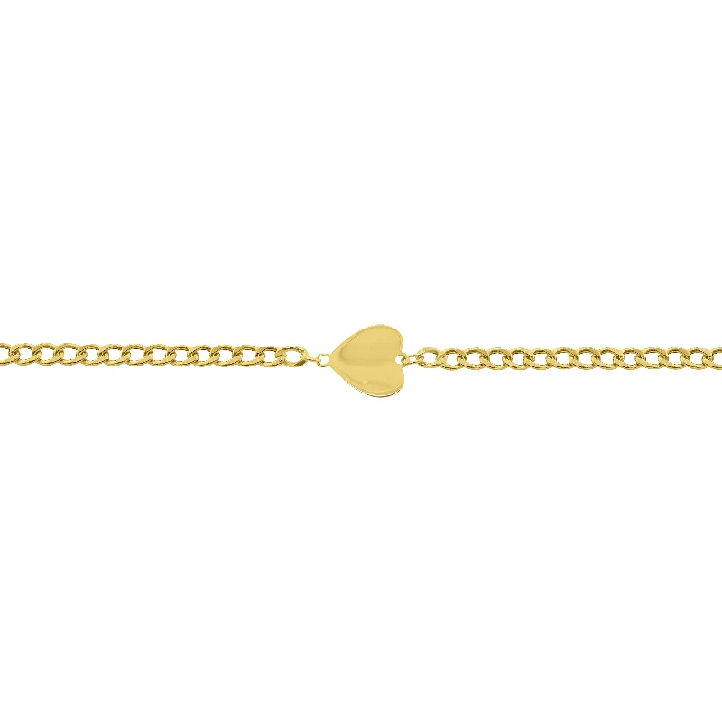 14K GOLD SIA HEART BRACELET