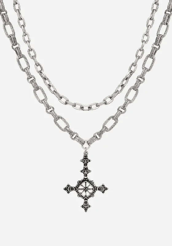 Ciara Cross Layered Necklace