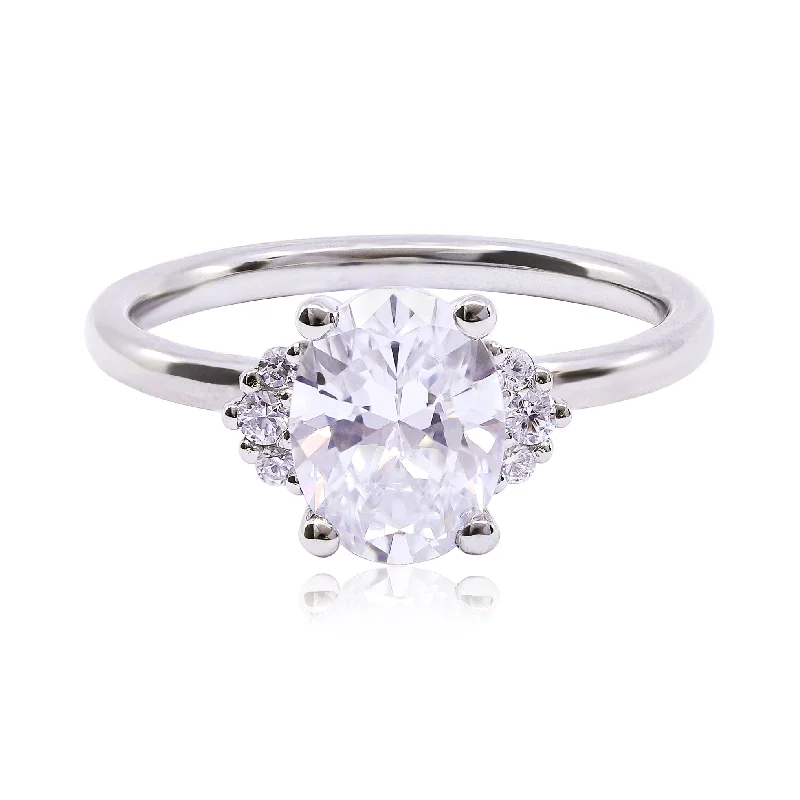 ANNE SPORTUN 14K WHITE GOLD THE KATHLEEN DIAMOND CLUSTER ENGAGEMENT RING (SETTING ONLY)