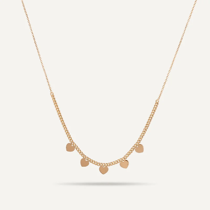 Keira Hearts Short Necklace In Gold-Tone