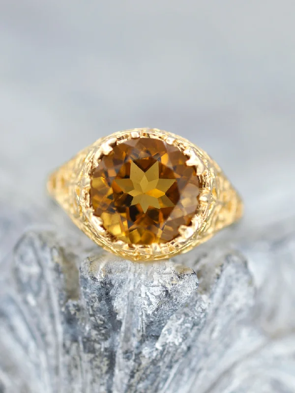 14K Persephone Ring - Whiskey Topaz