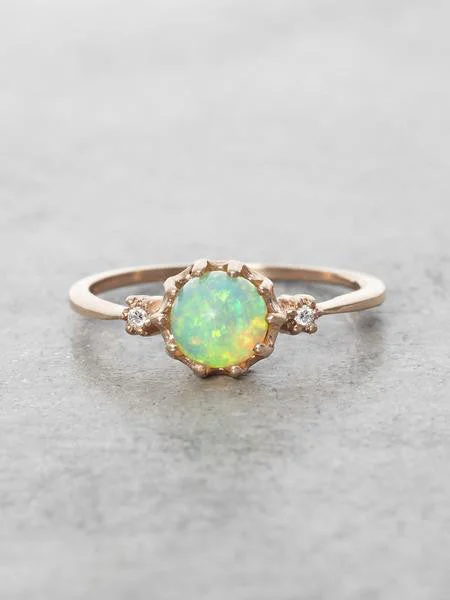 Mystical Opal Orb Ring