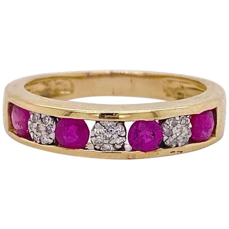 Ruby and Diamond Channel Ring