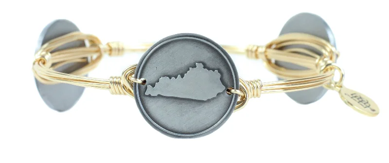 Pewter Kentucky Coin Bangle Bracelet