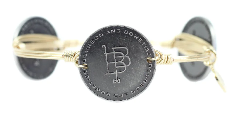 Pewter Signature Coin Bangle Bracelet