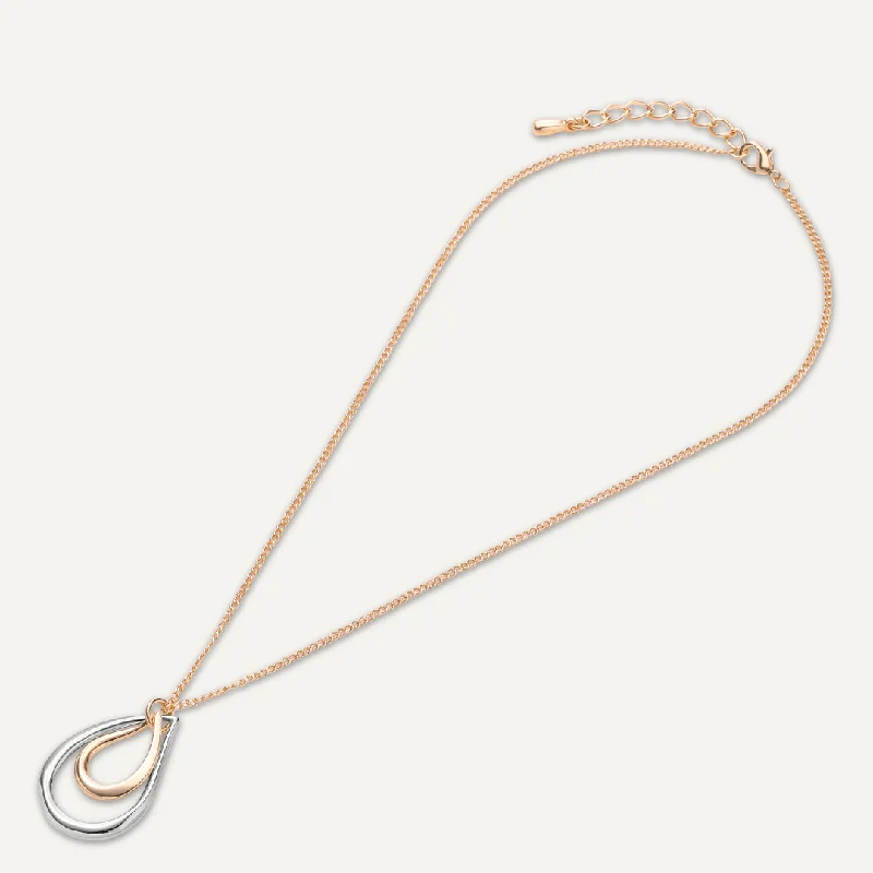 Alesha Short Abstract Mixed Metal Necklace In Gold & Silver-Tone