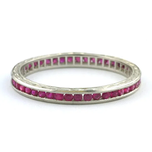 Ruby Eternity Band, 0.40ctw., Platinum