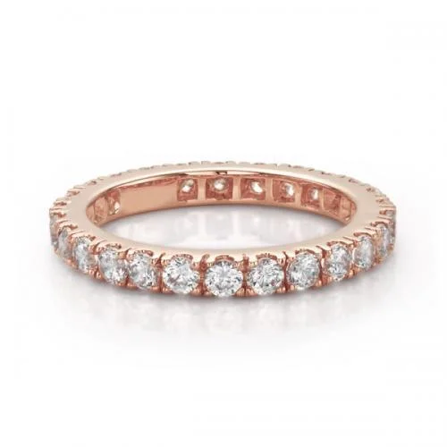 All-rounder eternity band with 1.56 carats* of diamond simulants in 14 carat rose gold