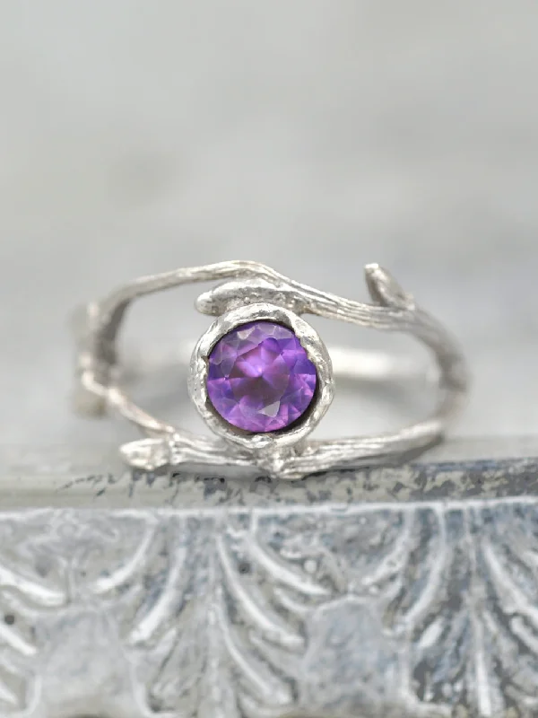 Amethyst Fairy Branch Ring