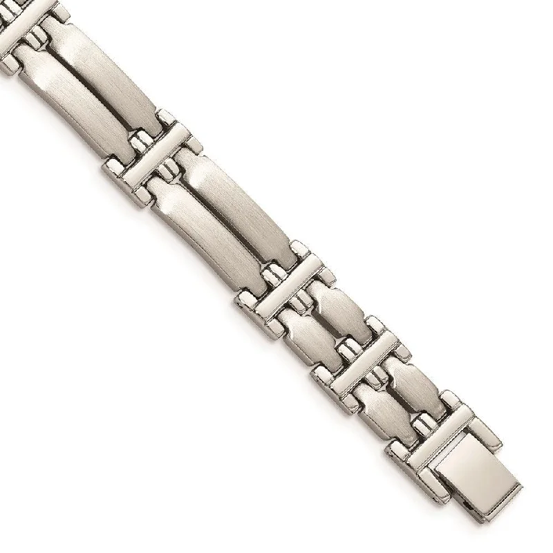 Stainless Steel Brushed and Polished Link Bracelet