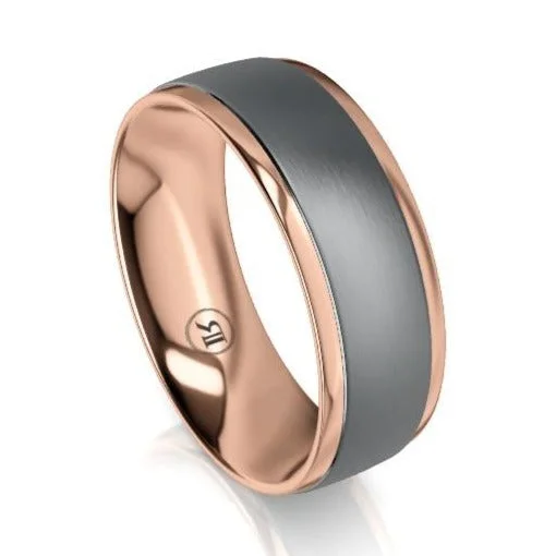 The Carlisle Tantalum and Gold Wedding Ring