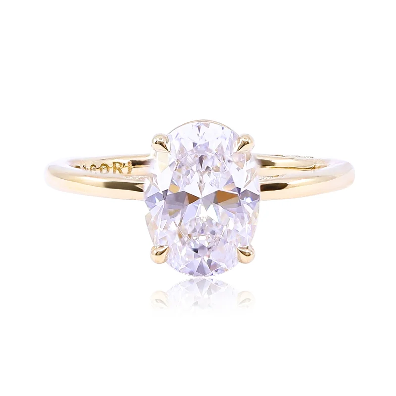 SIMPLY TACORI 18K YELLOW GOLD OVAL ENGAGMENT RING - SETTING ONLY