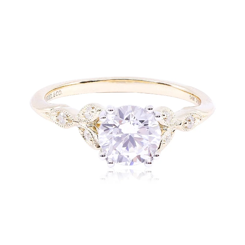 GABRIEL & CO. 14K YELLOW GOLD VICTORIAN COLLECTION DIAMOND ENGAGEMENT RING - SETTING ONLY