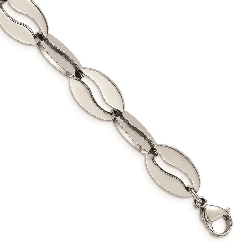 Stainless Steel Polished Heart Bracelet