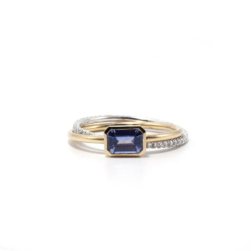 Sapphire Pavé Rolling Ring