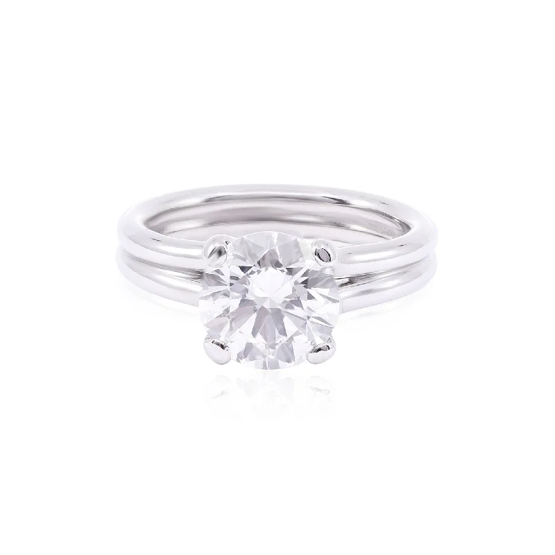 JON ANDERSON PLATINUM DIAMOND SOLITAIRE ENGAGEMENT RING WITH A 2.40CT ROUND BRILLIANT DIAMOND