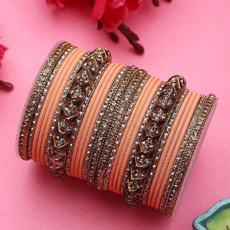 Antique Lac Bracelet with Matte Finish Bangles Set