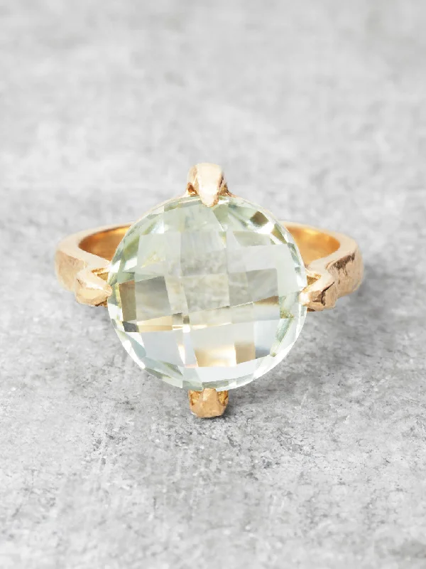 Green Amethyst Orb Ring