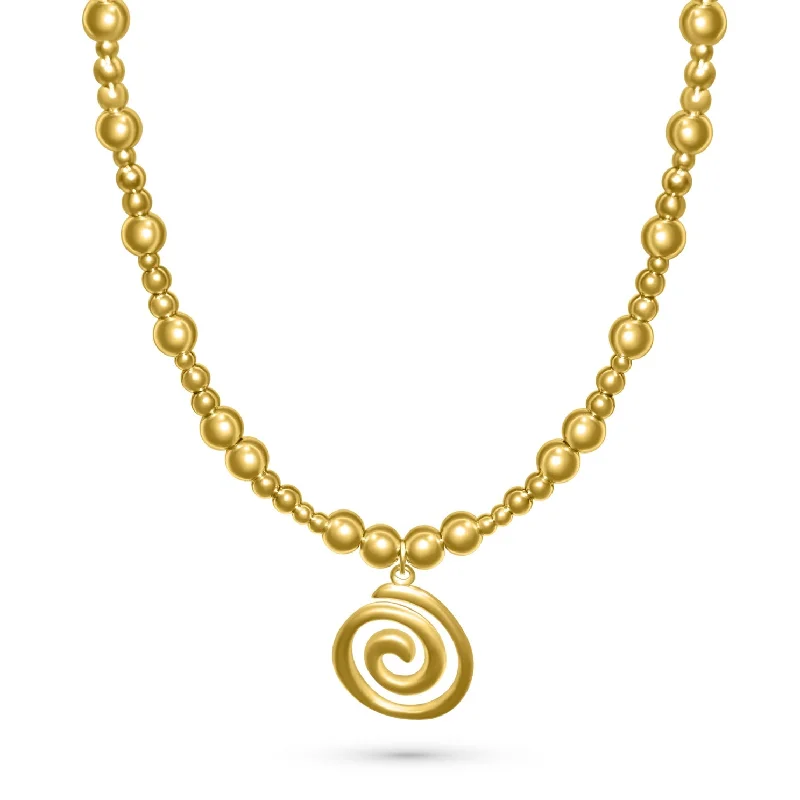 Beaded Swirl Necklace