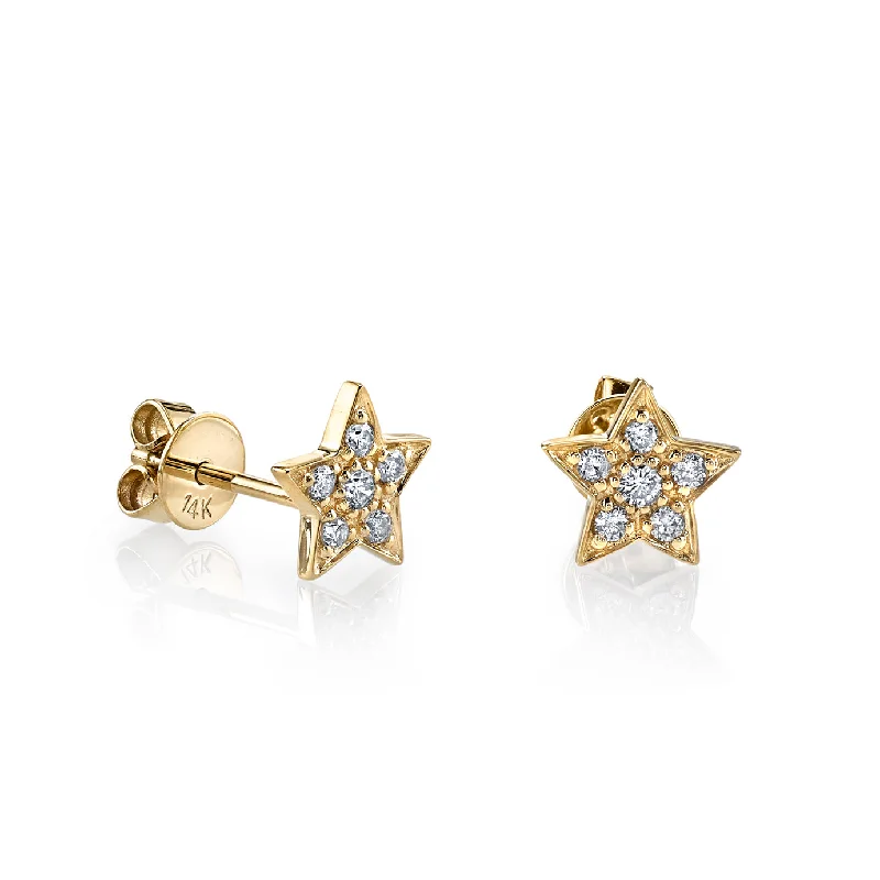 Gold & Diamond Star Stud