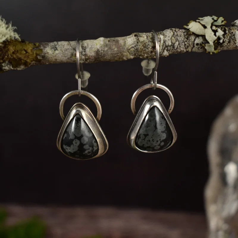 Black River Jasper Sterling Silver Earrings