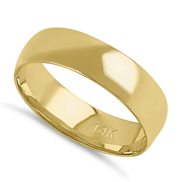 Solid 14K Gold 5mm Comfort Fit Wedding Band