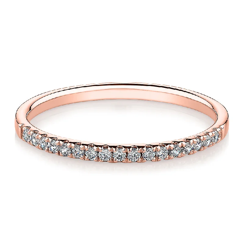 Wedding or eternity band in 14 carat rose gold