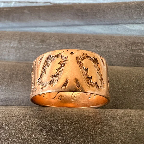 Victorian Wide Patterned Band Ring