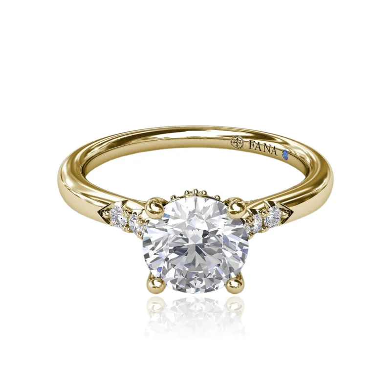 14K YELLOW GOLD DIAMOND ENGAGEMENT RING - SETTING ONLY