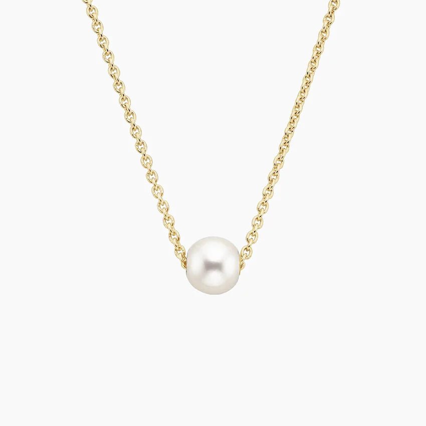 Freshwater Pearl Floating Pendant Necklace